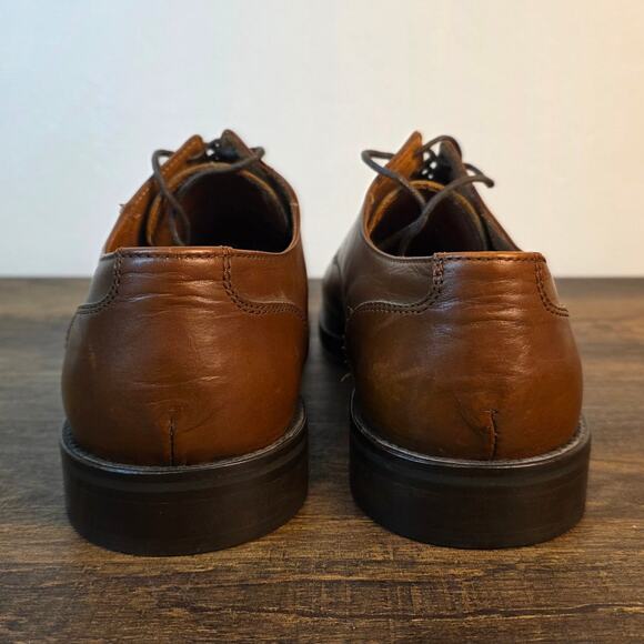 Saks Fifth Avenue Cap Toe Oxford Shoes Men 9.5 Brown Leather Italy main image 7